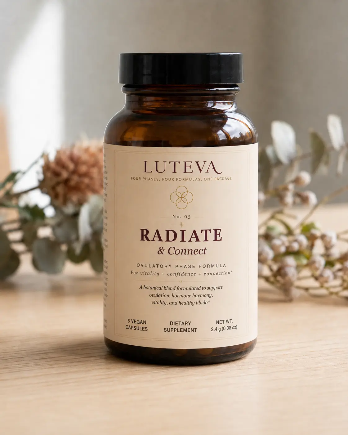 Phase 3 Radiate and Connect capsule bottle