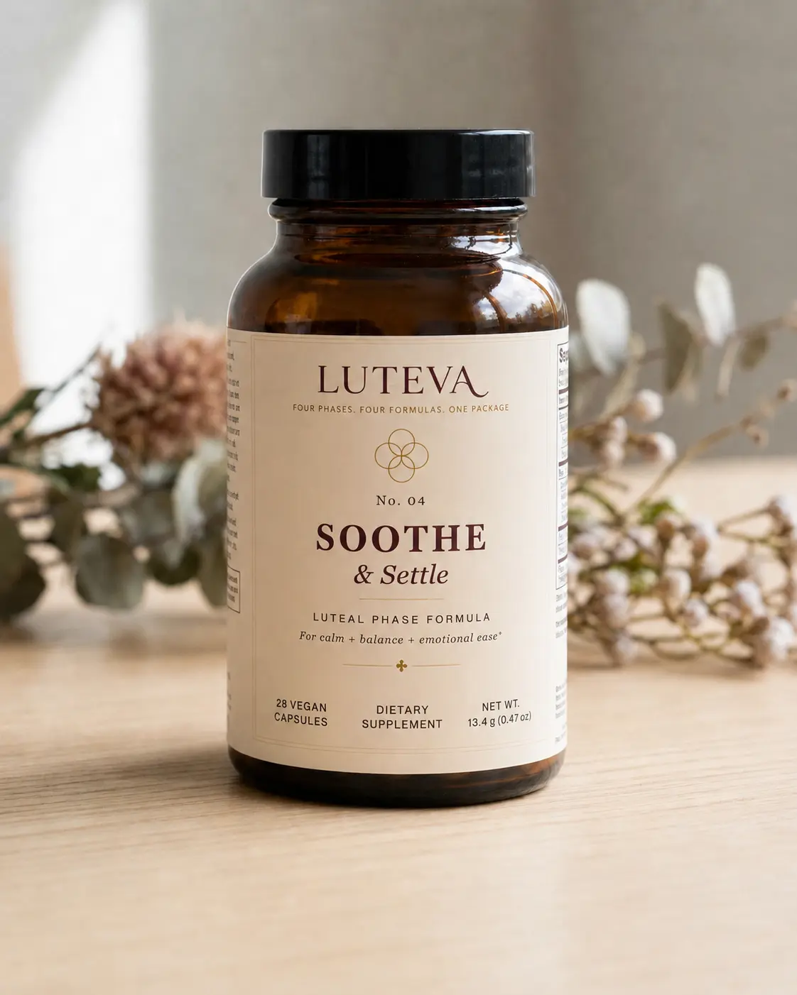 Phase 4 Soothe and Settle capsule bottle